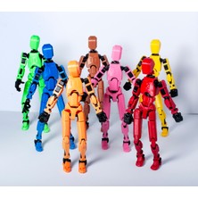 Atılgan 3D 3'lü Kişiselleştirilebilir Robot Figür Seti - Istediğin Renkleri Sen Seç - Hareketli Eklemli Dummy