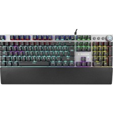 Bemy Ticaret KB-R28 Blade Plus Siyah/gümüş Gökkuşağı Aydınlatmalı Tam Türkçe Red Switch Mekanik Gaming Kl