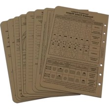 Aesco Taktik Referans Kartı Seti, 12 cm x 18 Cm, 8 Kartlık Set