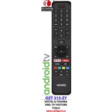 Vestel&toshıba And.tv Youtube Tuşlu Ses Komutlu Kumanda Ozt 313-ZY /CT-8556