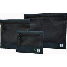 Antler Essential Travel Pouches Geri Dönüştürülmüş Seyahat Düzenleyici Çanta Seti 3'lü