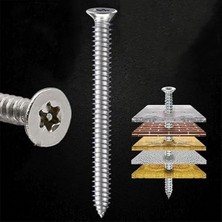 Bemy Ticaret Buldex Vida 7.5X100 mm 50 Adet Sivri Uçlu Dübelsiz Beton Vidası Tork Duvar Vidası Buldeks