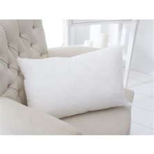 ÇİÇEKCE HOME Beyaz Kırlent İç Yastık Boncuk Silikon Elyaf Dolgulu 30x50 cm 350 Gram Desensiz