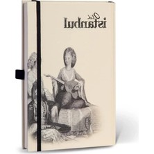 Aesco Eski Istanbul Temalı Çizgili Lastikli Journal