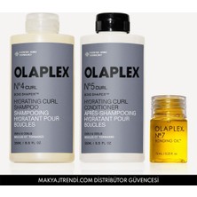 OLAPLEX Curl Care & Shine Trio - Dalgalı, Kıvırcık Saçlar Için Bukle Belirginleştirici Şampuan, Saç Kremi & Bağ Güçlendirici Saç Bakım Yağı Seti