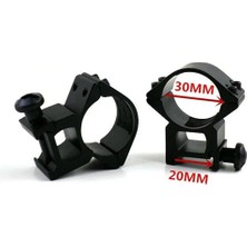 Forestia 22MM Ray Uyumlu Metal Dürbün Ayağı ve Fener Tutucu Kelepçe - 30MM Dürbün Montaj Aparatı