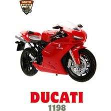 Moto Garage Ducati 1198 Maket - 1:12 Diecast Lisanslı Model