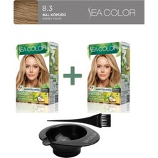 Sea Color 2'li Paket Natural Effect Set Boya Amonyaksız 8.3 Bal Köpüğü, Boya Tası ve Fırça Hediye!