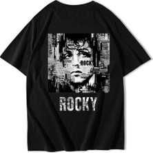 Brz Collection Unisex Oversize Rocky T-Shirt Siyah