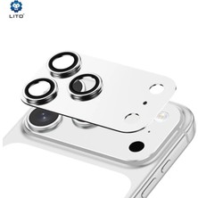  Lito Crown Halo Ar+Af iPhone 17 Pro Kamera Koruyucu Gümüş