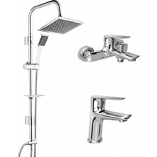 Kale Tandem Banyo+Lavabo Bataryası ve TEMA53260 Tepe Duş Seti
