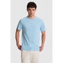 U.S. Polo Assn. Erkek Mavi Regular Fit Polo Yaka Basic Tişört 50327022-VR036