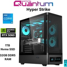 Quantum Gaming Hyper Strike I5-14400F 32GB Ddr5 1tb Nvme RTX5060 8gb Masaüstü Oyun Bilgisayarı