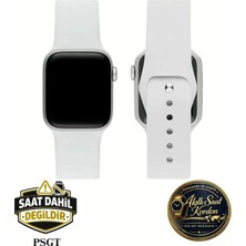 PSGT Apple Watch Uyumlu Seri: 1/2/3/4/5/6/se/7/8/9 (38-40-41MM) ve Seri 10-11 (42MM) Silikon Kordon A++