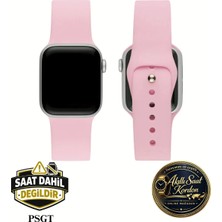 PSGT Apple Watch Uyumlu Seri: 1/2/3/4/5/6/se/7/8/9 (38-40-41MM) ve Seri 10-11 (42MM) Silikon Kordon A++