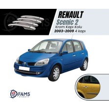 Fams Otomotiv Renault Scenic 2 Krom Kapı Kolu 4 Kapı 2003-2009 Paslanmaz Çelik