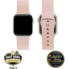 PSGT Apple Watch Uyumlu Seri: 1/2/3/4/5/6/se/7/8/9 (38-40-41MM) ve Seri 10-11 (42MM) Silikon Kordon A++