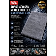 Bgea Premium Oto Temizlik& Kurulama Bezi- 40X60 cm 400 Gsm Mikrofiber Bez Kenarsız Lazer Kesim