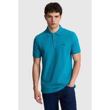 U.S. Polo Assn. Erkek Petrol Regular Fit Polo Yaka Basic Tişört 50326963-VR102