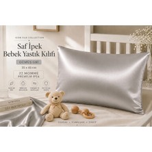 ICON SILK %100 Saf Ipek Bebek Yastık Kılıfı (Gümüş Grisi)