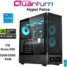 Quantum Gaming Hyper Force I5-14400F 32GB Ddr5 1tb Nvme RTX5060TI 16GB Masaüstü Oyun Bilgisayarı