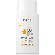 Babe Laboratorios Facial Sunscreen Super Fluid SPF50 50ml - Hyaluronik Asit İçeren Yüz Güneş Kremi