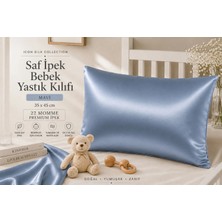 ICON SILK %100 Saf Ipek Bebek Yastık Kılıfı (Açık Mavi)