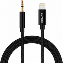 Schitec Lightning To 3.5mm Aux Dönüştürücü Kablo 1metre Siyah Hg/axc-11
