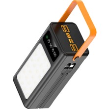 Acl PW-125 Solar Panelli LED Fenerli Dahili Kablolu Powerbank 50.000 Mah