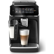 Philips Series 3300 Tam Otomatik Espresso Makinesi - 6 Sıcak ve Buzlu Içecek, Lattego Süt Sistemi, %40 Daha Sessiz Silentbrew, Seramik Öğütücü, Aquaclean Filtre, Parlak Siyah (EP3341/50)
