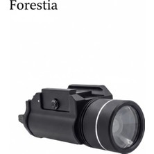 Forestia Profesyonel Taktik Tabanca Tüfek Feneri 800 Lümen Standart Ray Uyumlu Kolay Montajlı