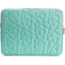 Bahels Daisy Puffy Mint Papatya Desen Xl Macbook ve Tablet Uyumlu Portföy Çanta
