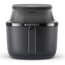 Philips Airfryer 3000 Serisi Görüntüleme Pencereli Premium 6,2 L Sıcak Hava Fritözü, Rapidair Plus Teknolojisi, %90 Daha Az Yağ,temizlemesi Kolay, Dokunmatik Ekran,enerji ve Yerden Tasarruf (NA330/00)