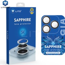 Lito iPhone 16 Pro/16 Pro Max Sapphire Kamera Lens Koruyucu Black