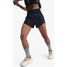 Nike Dri-Fit Brief-Lined Trail Running Short Fermuar Cepli Reflektörlü Slip Astarlı Kadın Koşu Şortu Siyah