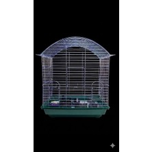 Sencer Kafes 400 Çift Kapılı Krom 38X26X48CM Bombeli Tavan Yeşil