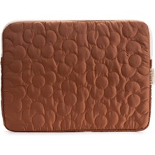 Bahels Daisy Puffy Bronz Papatya Desen Xl Macbook ve Tablet Uyumlu Portföy Çanta