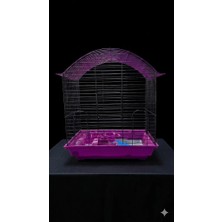 Sencer Kafes 400 Çift Kapılı Boyalı 38X26X48CM Bombeli Tavan Mor