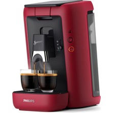 Philips Senseo Maestro Kahve Sertliği Seçimi ve Not Alma Işlevine Sahip Yastıklı Kahve Makinesi, 1,2 Litre Su Haznesi, Yeşil Ürün, Renk: Kırmızı (CSA260/90)