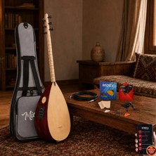 Yonka B-341K Kısa Sap Ardıç Ağacı Sap Gövde Profesyonel Saz Bağlama Seti
