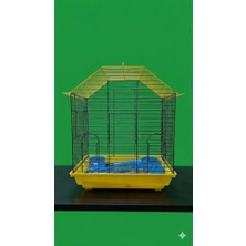 Sencer Kafes 400 Çift Kapılı Boyalı 38X26X48CM Üç Parçalı Tavan Sarı