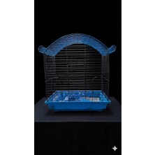 Sencer Kafes 400 Çift Kapılı Boyalı 38X26X48CM Bombeli Tavan Mavi