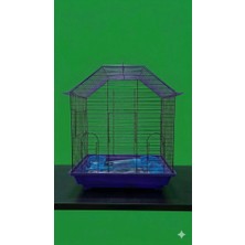 Sencer Kafes 400 Çift Kapılı Boyalı 38X26X48CM Üç Parçalı Tavan Mor