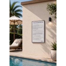 Akdesen Havuz Kullanım Kralları 50X70 Folyo Baskı (Yapışkanlı)