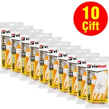 Violent Viomax Nitril Örme Eldiven Sarı Beyaz No:10 2501