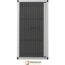 Alüminyum Plise Pileli Sürgülü Cam Sinekliği 70 CM-140 cm - Beyaz