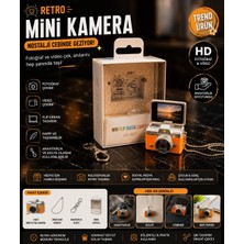 Castu Mini Flip Ekranlı Retro Dijital Kamera Anahtarlık Turuncu | Fotoğraf & Video Çekimi
