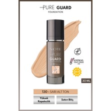 Note Cosmetics Note Pure Guard Foundation 130 Classic Beige Spf 50 Yoğun Kapatıcı Saten Bitişli Fondöten