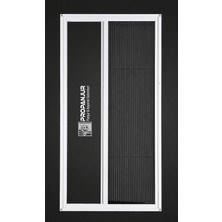 Aluminyum Plise Pileli Sürgülü Kapı Sinekliği - 0,90 CM-0,210 cm - Beyaz