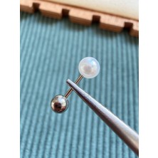 Aida Jewelss %100 316 L Cerrahi Çelik 4mm Inci Helix Tragus Kıkırdak Conch Çelik Piercing